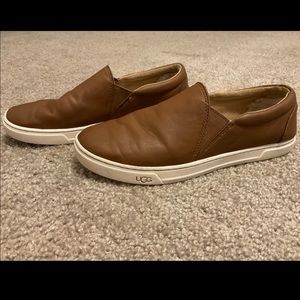 UGG Women’s Leather Slip-on Sneakers. Size 8. Gently Used.